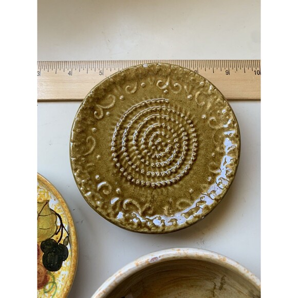 Vintage Mediterranean Serving Dishes Small Dipping Bowls Set Of 3 - Picture 4 of 10